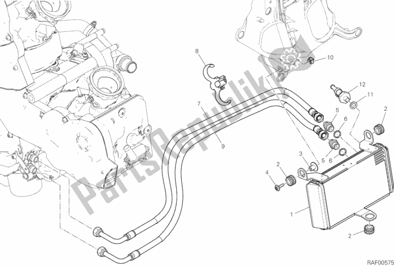 Wszystkie części do Ch? Odnica Oleju Ducati Multistrada 950 USA 2017